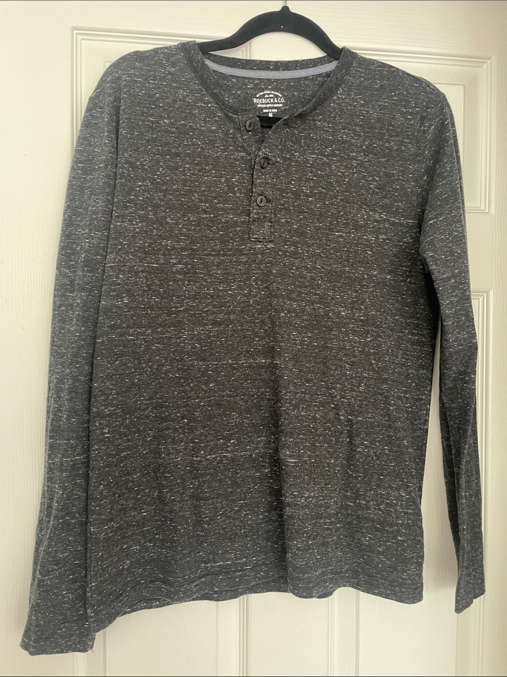 Rock & Co. Men’s Dark Heather Gray Long-Sleeve Henley Shirt